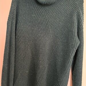 It's Our Time Forest Green Ribbed Turtleneck Sweater